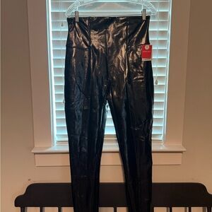 SPANX Shiny Black Leggings